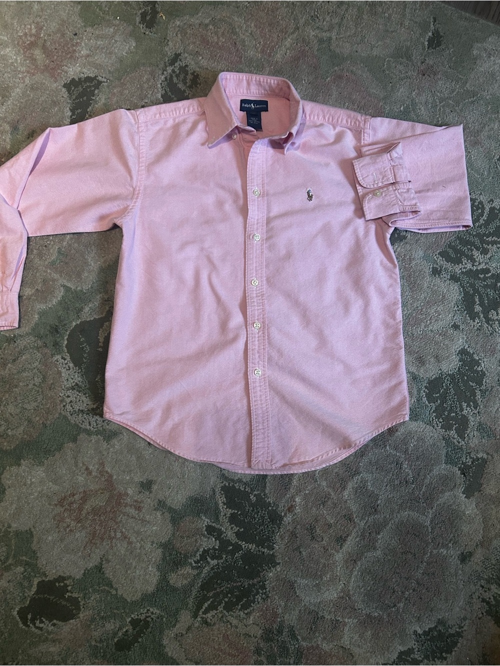 Kids Ralph Lauren Pink Oxford Button-Down Shirt size 12 in kids
